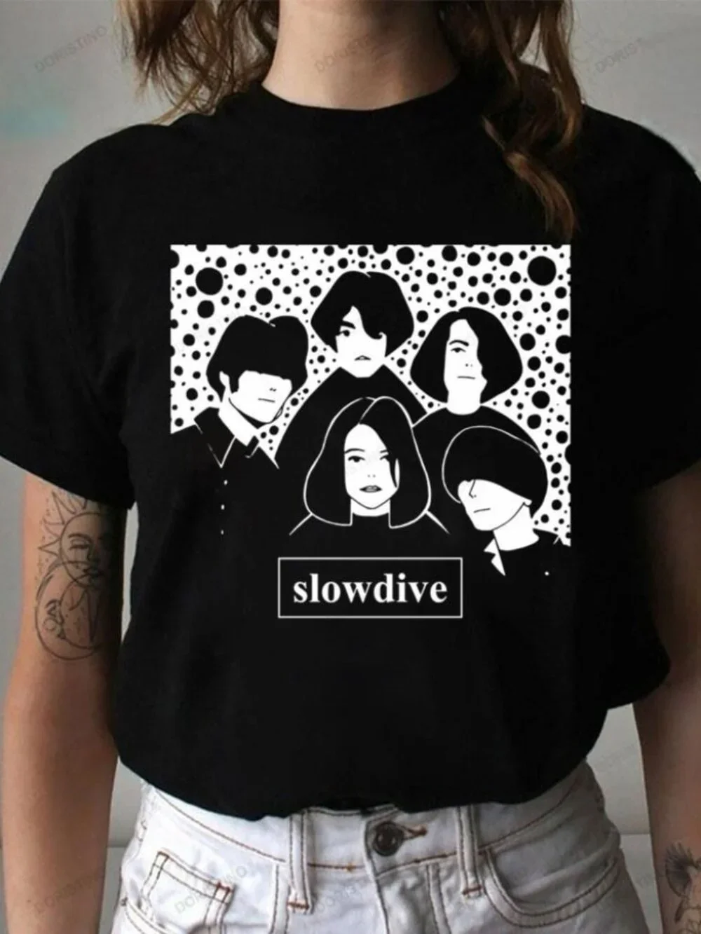 Whtie Members Slowdive Awesome Shirts